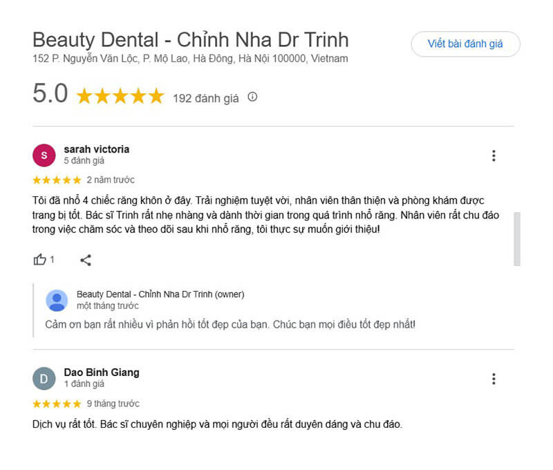 Người sử dụng dịch vụ đánh giá 5 sao về thái độ phục vụ của bác sĩ