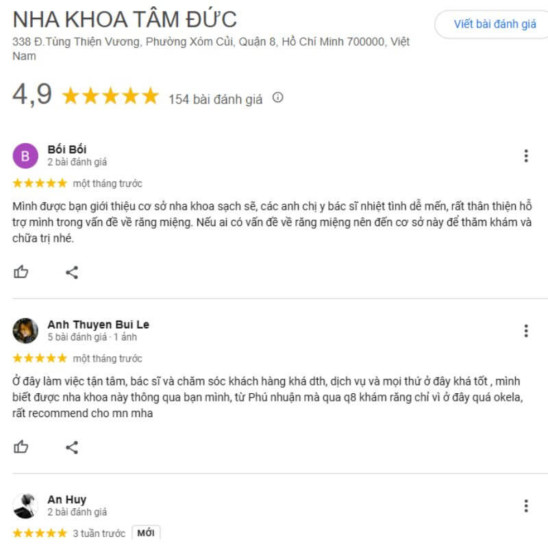 Đánh giá từ khách hàng