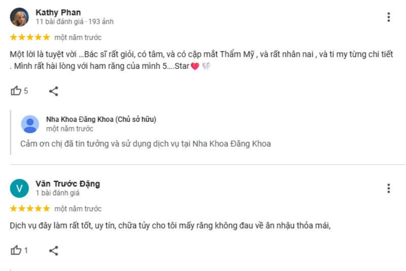 Đánh giá từ khách hàng