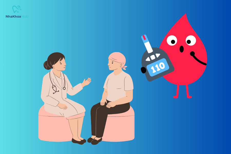 Người có bệnh lý nền như tiểu đường cũng có thể xảy ra tình trạng cơ thể bị viêm nha chu