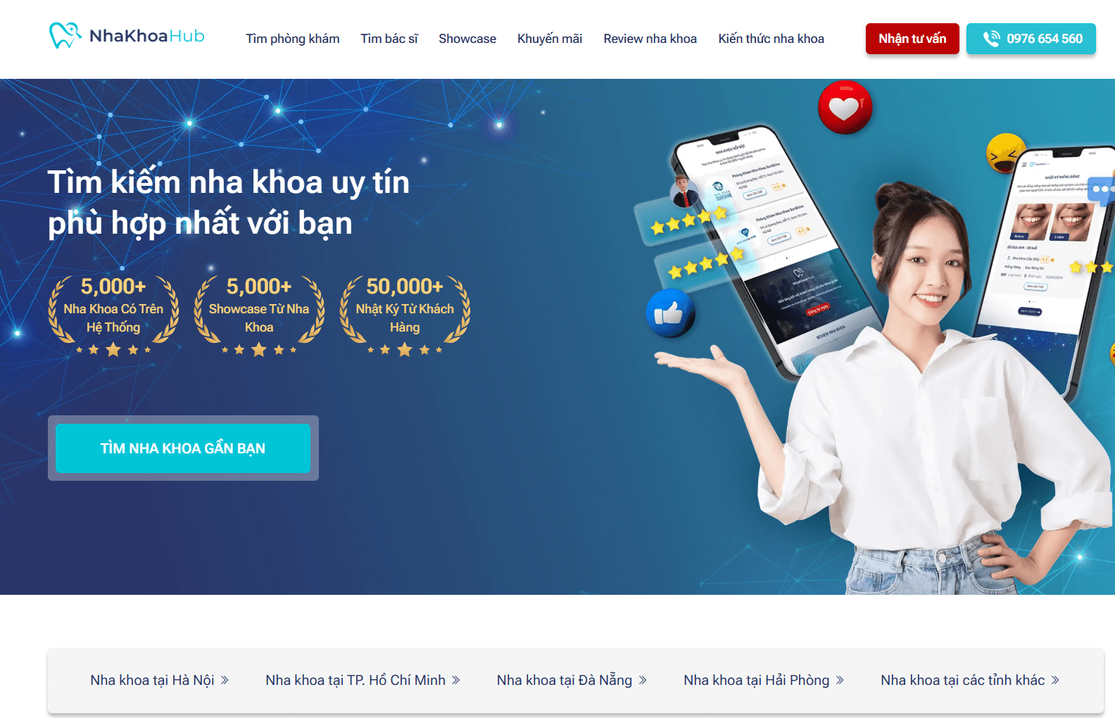 Nền tảng giúp khách hàng cá nhân liên hệ đặt lịch miễn phí với nha khoa để không phải đợi lâu