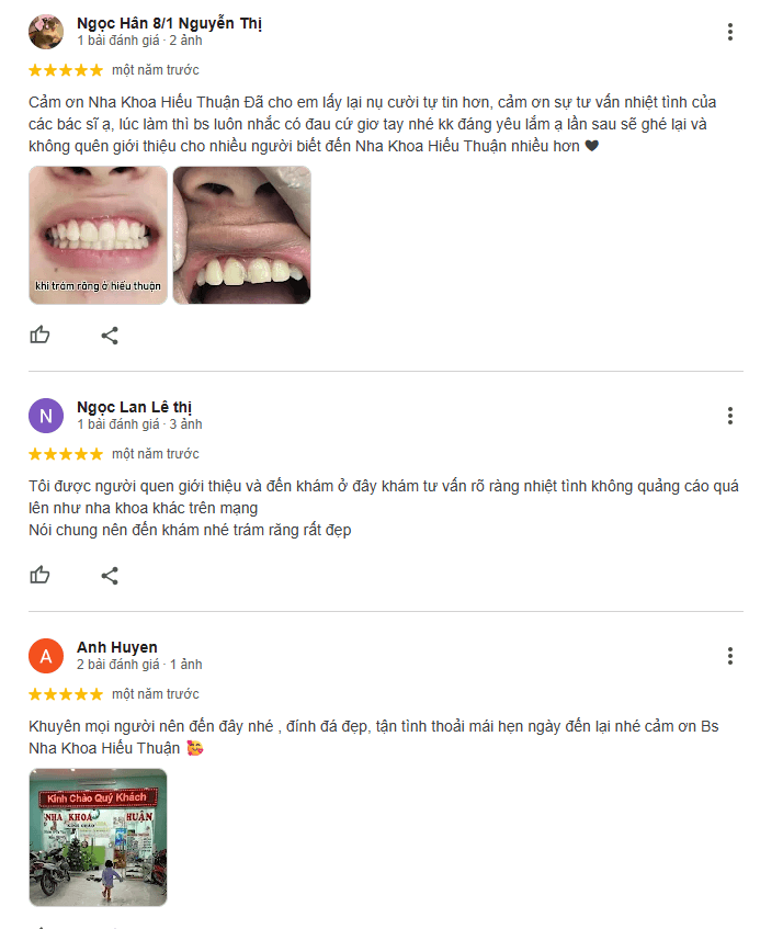 Không thể phủ nhận chất lượng dịch vụ của nha khoa, nơi đây được nhiều khách hàng đánh giá cao và dự định sẽ quay lại khi có nhu cầu 